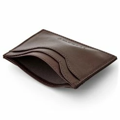 Lucleon Brown Leather Card Holder -MEN WALLETS store 1 2 12 2