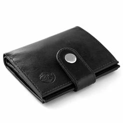 Lucleon Black Leather Wallet With RFID Blocker -MEN WALLETS store 1 6 50