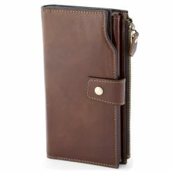 Collin Rowe Vintage Brown RFID Leather Wallet