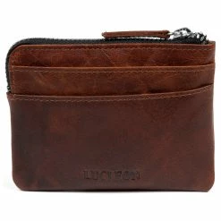Lucleon Montreal | Tan Zipped RFID Leather Pouch