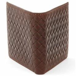 Collin Rowe Brown Woven Leather Wallet -MEN WALLETS store 10 2 3 1 2 2 79 scaled