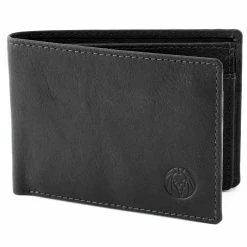 Lucleon California | Small Black Leather Wallet