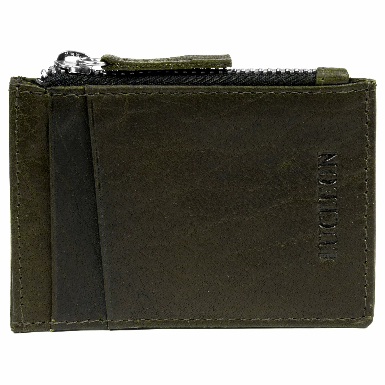 Lucleon Montreal | Mini Olive RFID Leather Wallet 2 Lucleon Montreal | Mini Olive RFID Leather Wallet - Image 2
