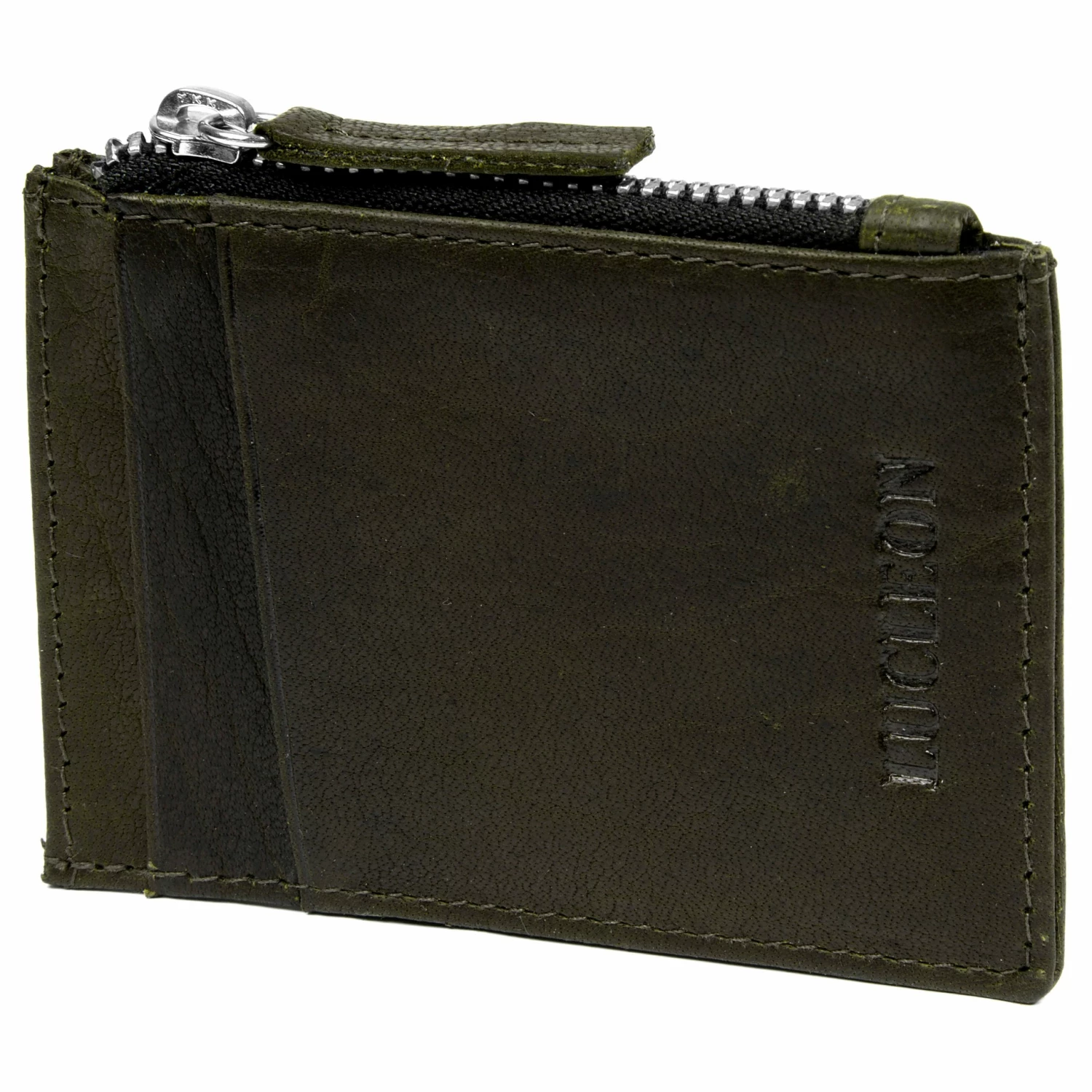 Lucleon Montreal | Mini Olive RFID Leather Wallet 1 Lucleon Montreal | Mini Olive RFID Leather Wallet