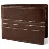 Lucleon Triple Stitched Brown Leather Wallet