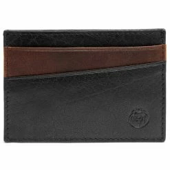 Lucleon Montreal | Mini Black & Tan RFID Leather Card Holder