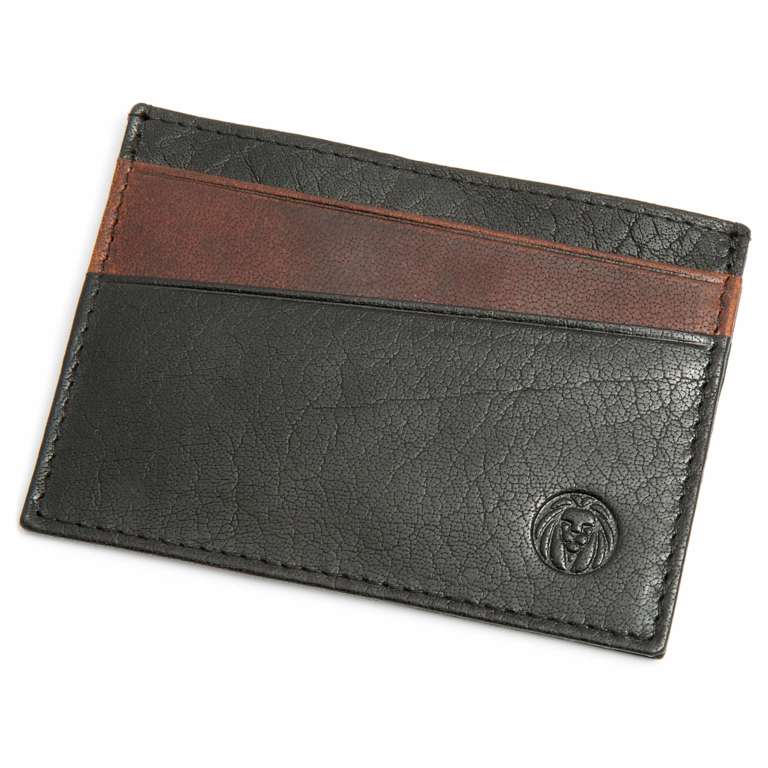 Lucleon Montreal | Mini Black & Tan RFID Leather Card Holder 4 Lucleon Montreal | Mini Black & Tan RFID Leather Card Holder - Image 4