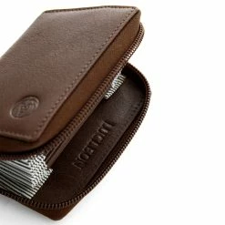 Lucleon California | Brown Leather Card Holder -MEN WALLETS store 12 4 32