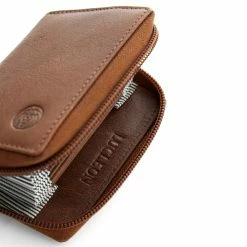 Lucleon California | Tan Leather Card Holder -MEN WALLETS store 12 4 33