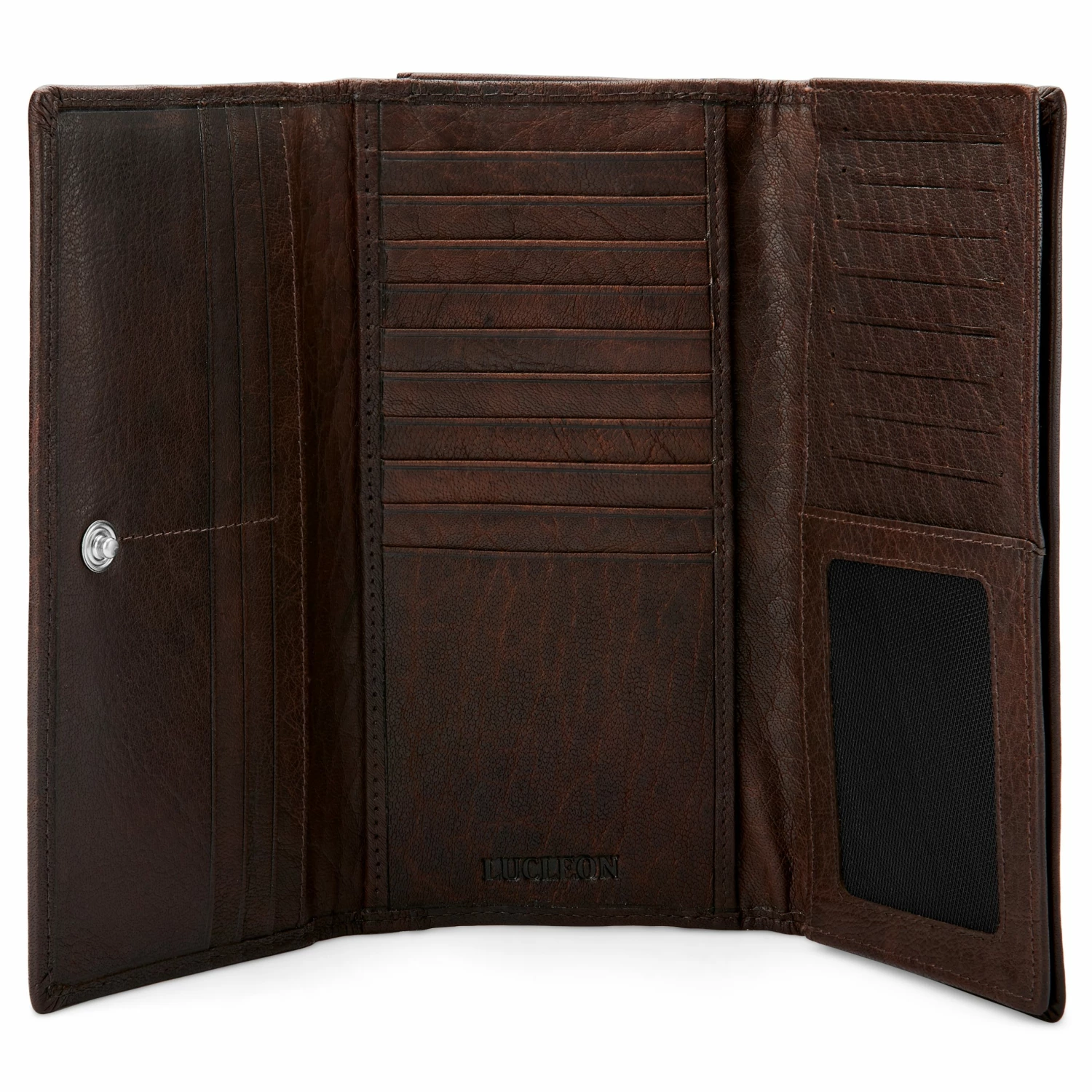 Lucleon Montreal | Trifold Brown Leather Wallet 2 Lucleon Montreal | Trifold Brown Leather Wallet - Image 2
