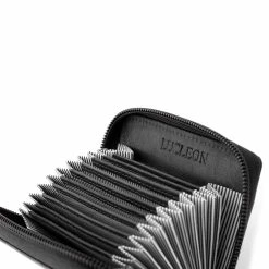 Lucleon California | Black Leather Card Holder -MEN WALLETS store 12 5 17