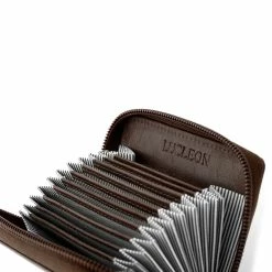 Lucleon California | Brown Leather Card Holder -MEN WALLETS store 12 5 18