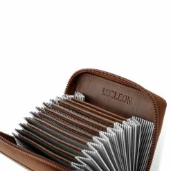 Lucleon California | Tan Leather Card Holder -MEN WALLETS store 12 5 19