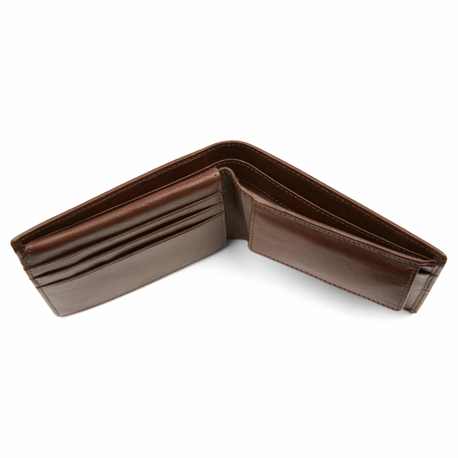 Lucleon Triple Stitched Brown Leather Wallet 5 Lucleon Triple Stitched Brown Leather Wallet - Image 5