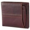 Collin Rowe Double Stitched Brown Bi-Fold Leather Wallet