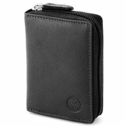MEN WALLETS store 22 Lucleon California | Black Leather Card Holder