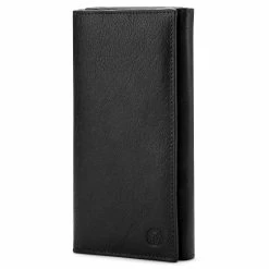 Lucleon Montreal | Trifold Black Leather Wallet