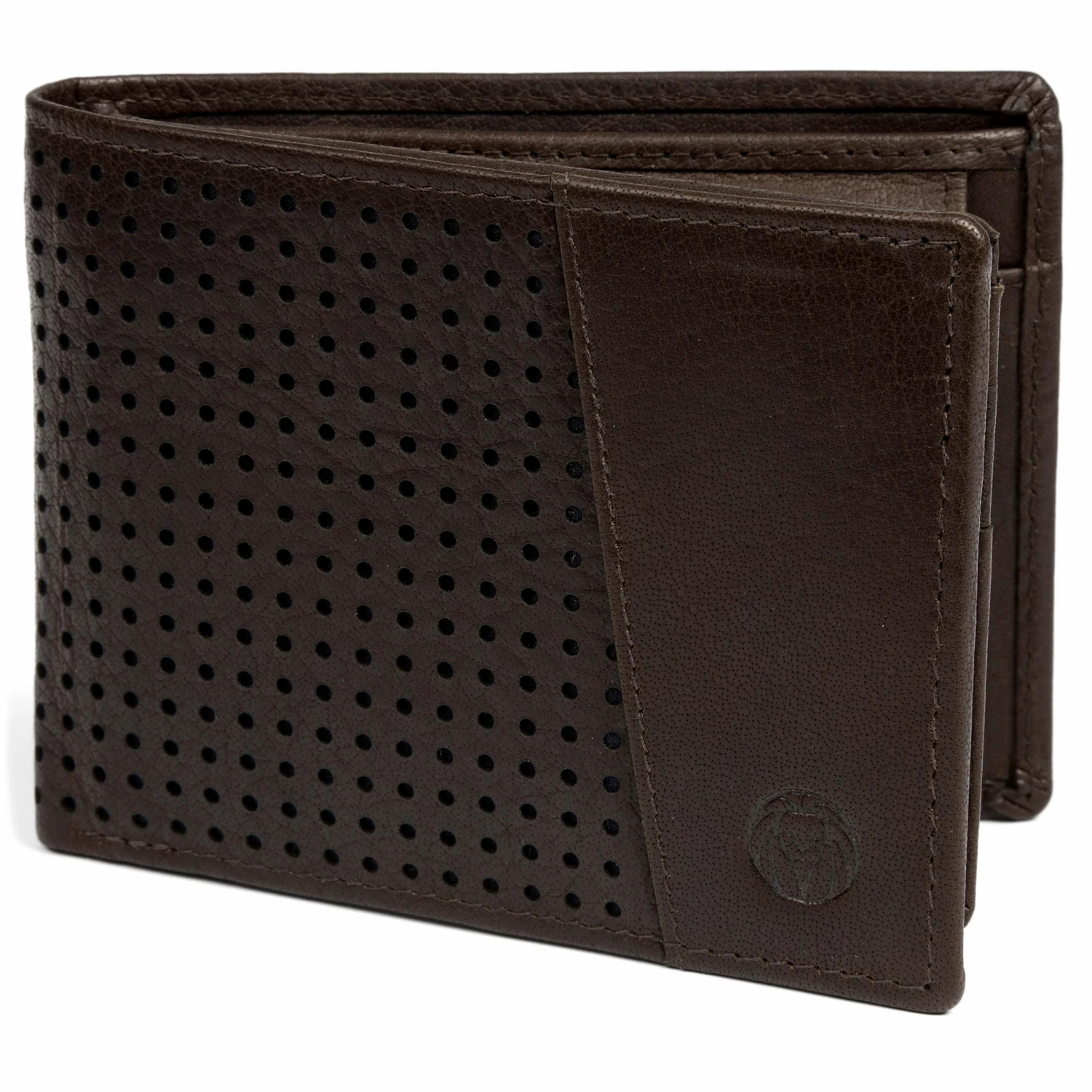 Lucleon Montreal | Dotty Brown RFID Leather Wallet 1 Lucleon Montreal | Dotty Brown RFID Leather Wallet