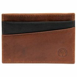 Lucleon Montreal | Mini Tan & Black RFID Leather Card Holder