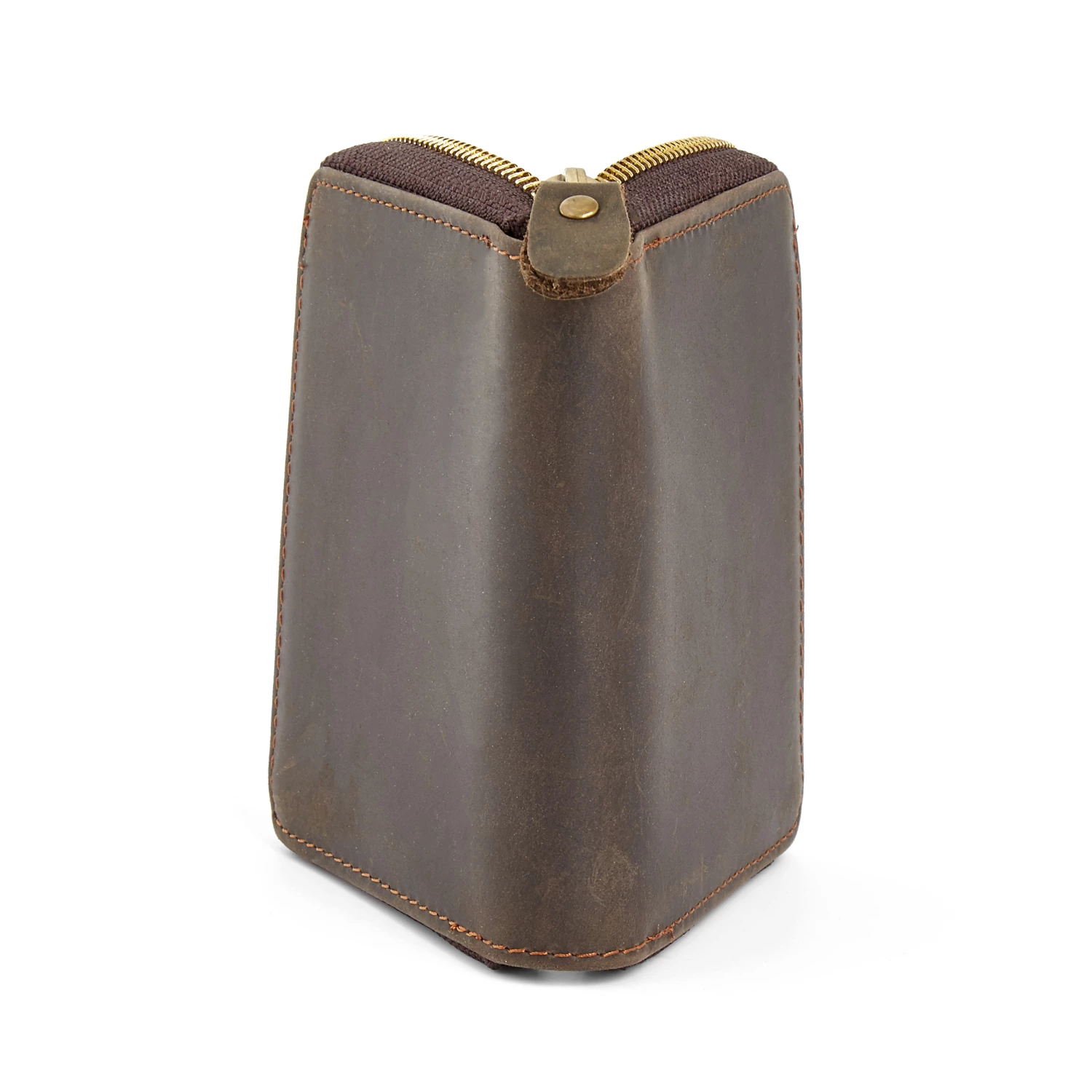 Collin Rowe Brown Leather Zip Wallet 4 Collin Rowe Brown Leather Zip Wallet - Image 4