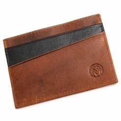 Lucleon Montreal | Mini Tan & Black RFID Leather Card Holder -MEN WALLETS store 13 3 115 scaled