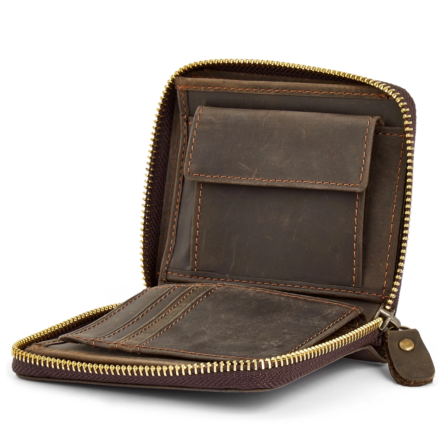 Collin Rowe Brown Leather Zip Wallet 5 Collin Rowe Brown Leather Zip Wallet - Image 5