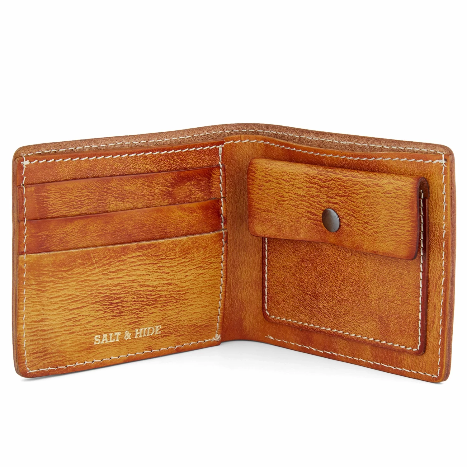 Salt & Hide Tan Bi-Fold Leather Wallet 2 Salt & Hide Tan Bi-Fold Leather Wallet - Image 2