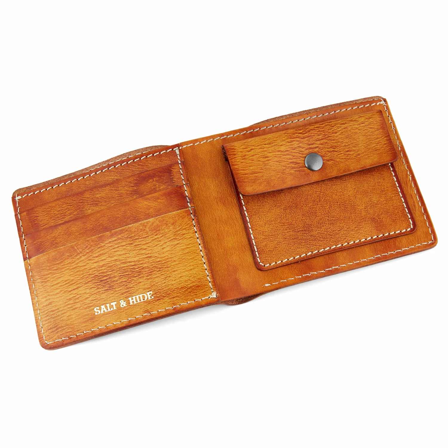 Salt & Hide Tan Bi-Fold Leather Wallet 3 Salt & Hide Tan Bi-Fold Leather Wallet - Image 3