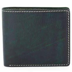 Salt & Hide Green Bi-Fold Leather Wallet -MEN WALLETS store 16 3 49 scaled