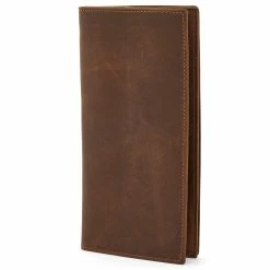 Collin Rowe Large Slim Brown Leather Wallet
