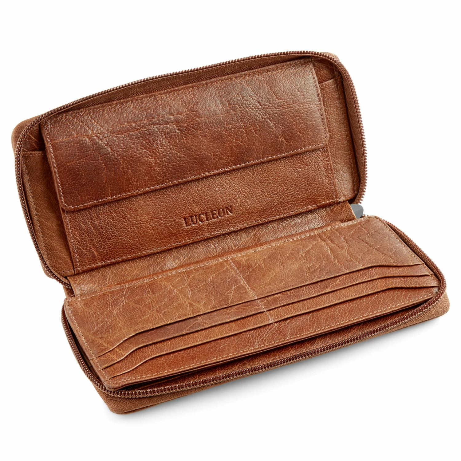 Lucleon California | Tan Accordion Leather Wallet 2 Lucleon California | Tan Accordion Leather Wallet - Image 2