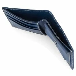 Salt & Hide Blue Bi-Fold Leather Wallet -MEN WALLETS store 18 1 4 2 134 scaled