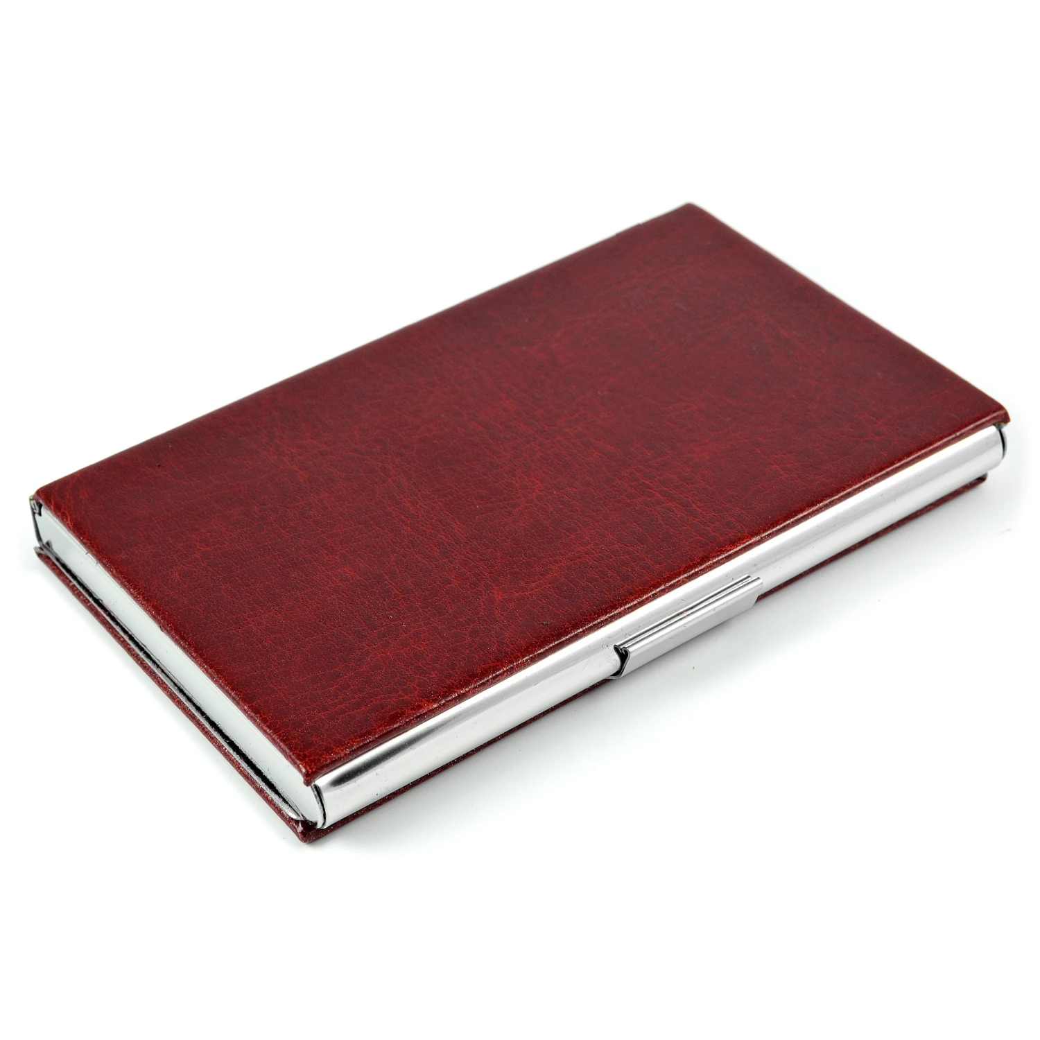 Fort Tempus Brown Faux Leather & Stainless Steel Card Holder 3 Fort Tempus Brown Faux Leather & Stainless Steel Card Holder - Image 3