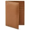 Lucleon Tan Leather RFID-Blocking Card Holder Wallet