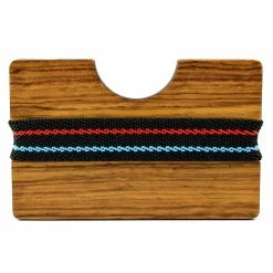 Collin Rowe Zebra Wood Striped Card Holder