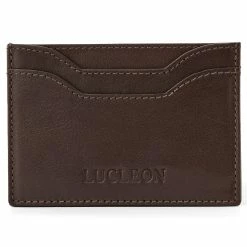 Lucleon Brown Leather Card Holder