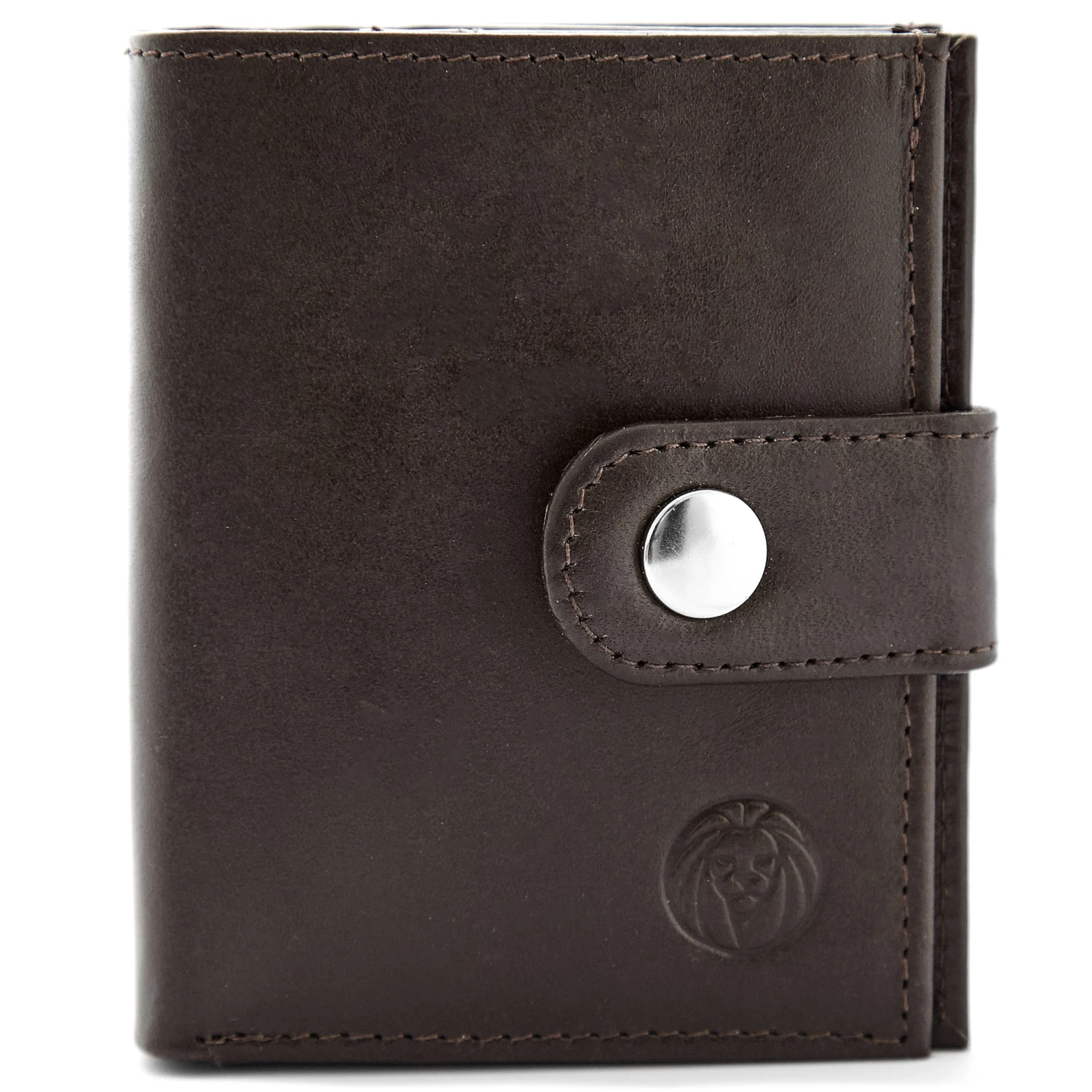 Lucleon Brown Leather Multi Wallet With RFID Blocker 1 Lucleon Brown Leather Multi Wallet With RFID Blocker