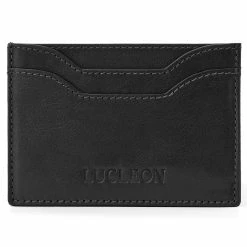 Lucleon Black Buffalo Leather Card Holder
