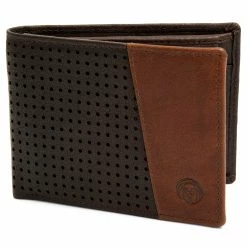 Lucleon Montreal | Dotty Brown & Tan RFID Leather Wallet