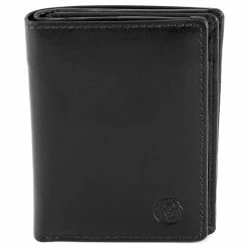 Lucleon Minimalist Black Leather Wallet