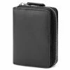 Lucleon Black Leather RFID-Blocking Wallet