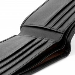Collin Rowe Basic Black Leather Wallet -MEN WALLETS store 2 3 115 scaled