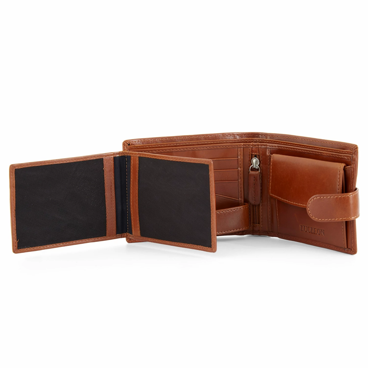 Lucleon Tan Ergonomic Leather Wallet 5 Lucleon Tan Ergonomic Leather Wallet - Image 5