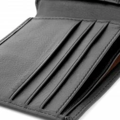 Collin Rowe Basic Black Leather Wallet -MEN WALLETS store 2 4 81 scaled