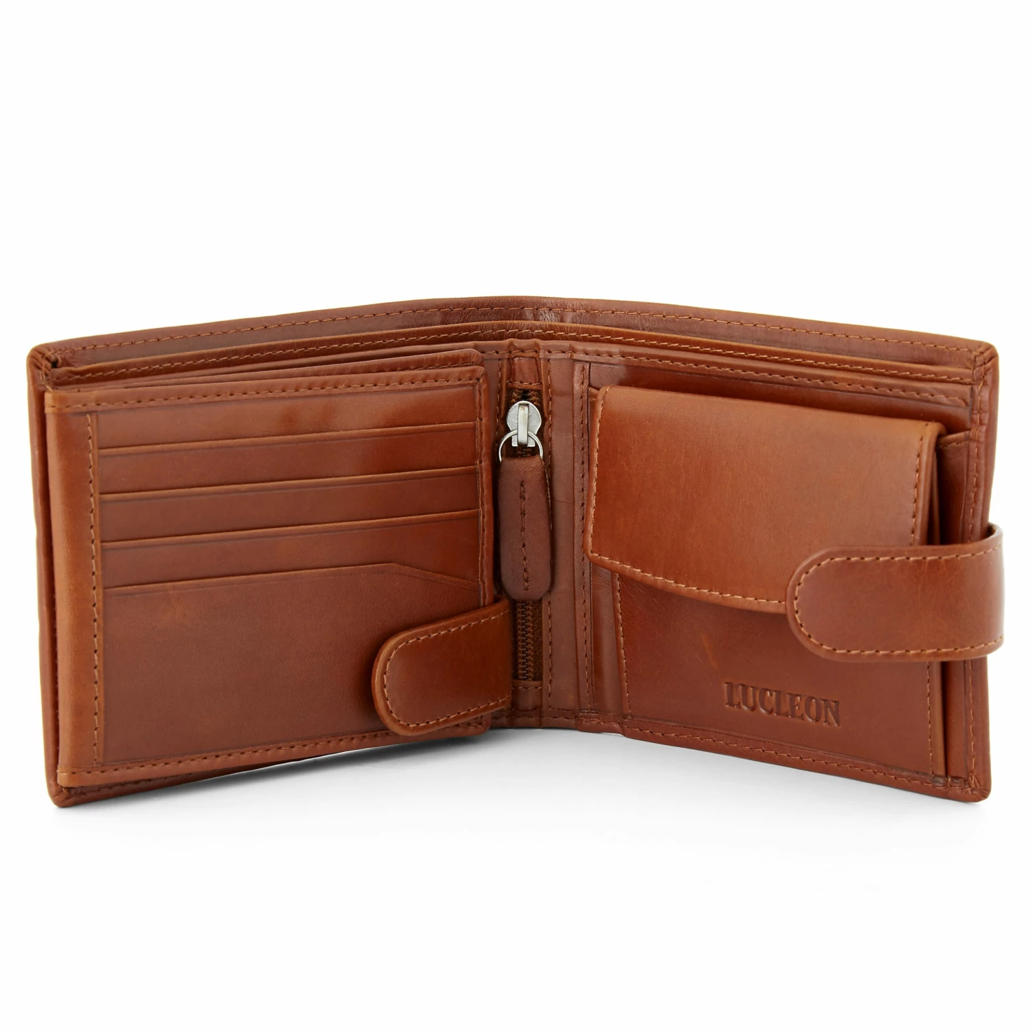 Lucleon Tan Ergonomic Leather Wallet 2 Lucleon Tan Ergonomic Leather Wallet - Image 2