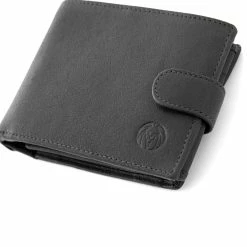 Lucleon California | Black Ergonomic Leather Wallet -MEN WALLETS store 2 7 14