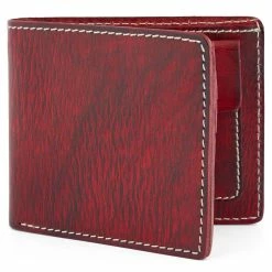 Salt & Hide Red Bi-Fold Leather Wallet