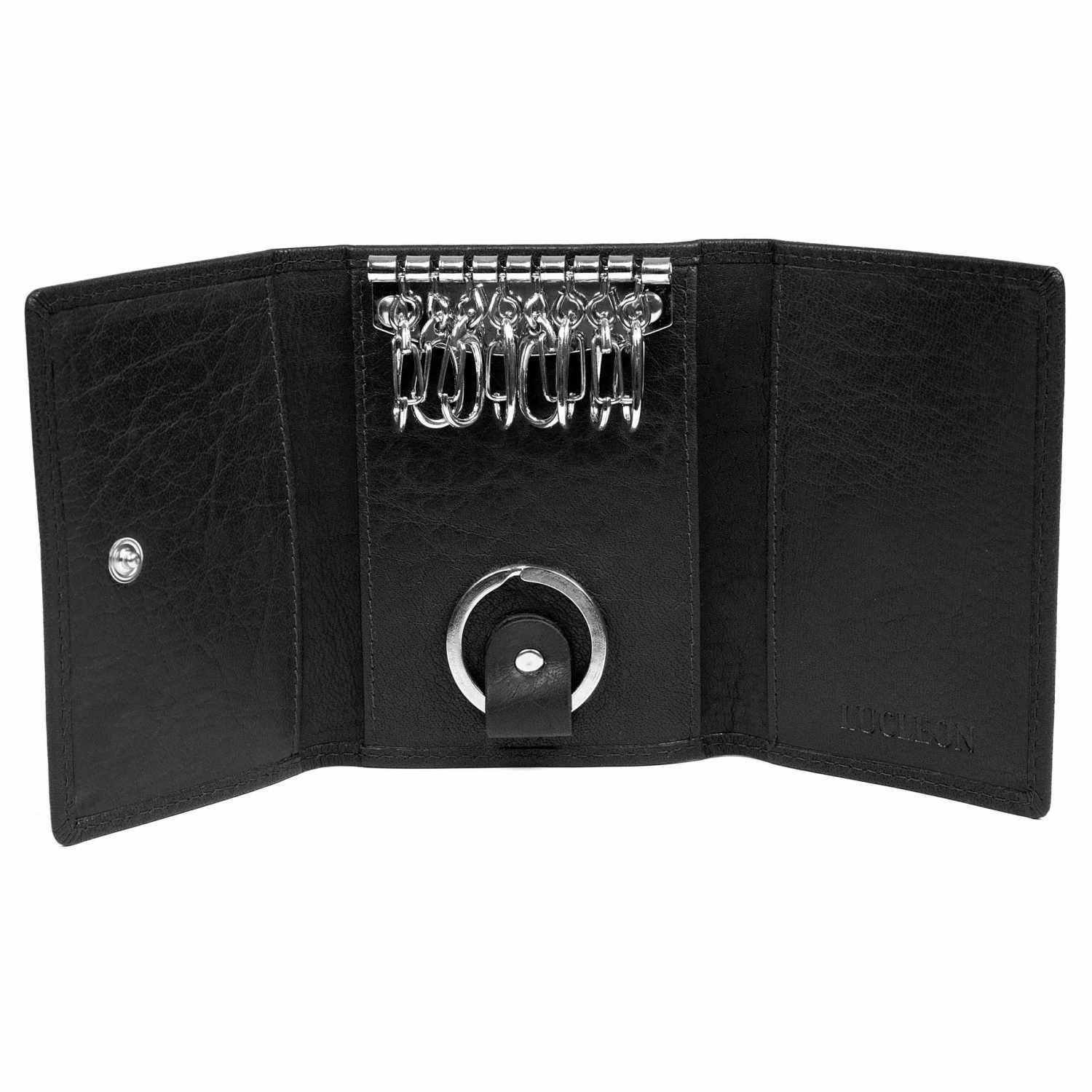 Lucleon Montreal | Black RFID Leather Key Holder 2 Lucleon Montreal | Black RFID Leather Key Holder - Image 2
