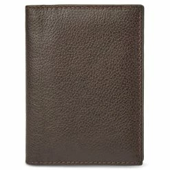 Lucleon Dark-Brown Leather RFID-Blocking Card Holder Wallet -MEN WALLETS store 21 5567523aa34318fc0ed889bd0d4e8676a