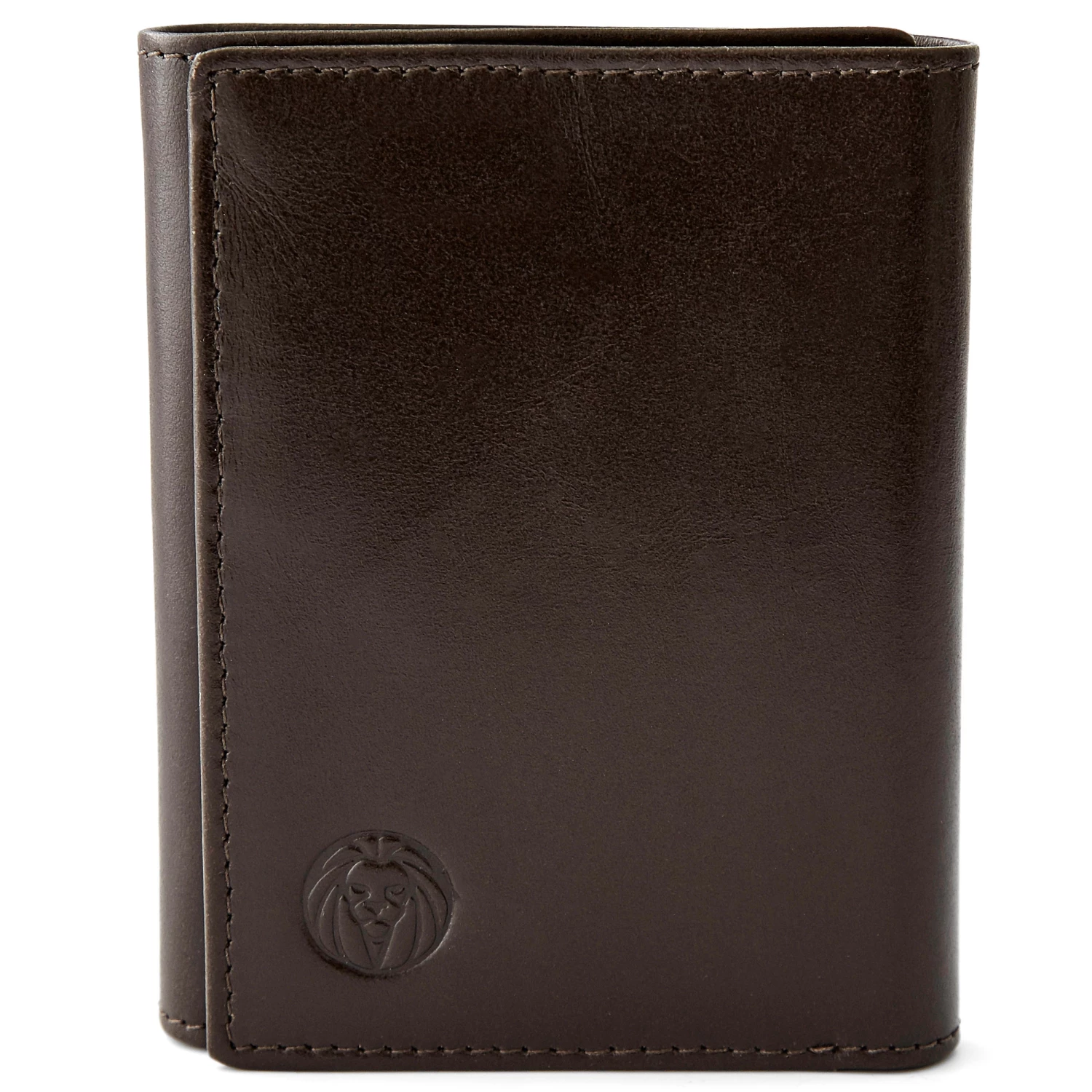 Lucleon Brown Leather Trifold Wallet With RFID Blocker 1 Lucleon Brown Leather Trifold Wallet With RFID Blocker